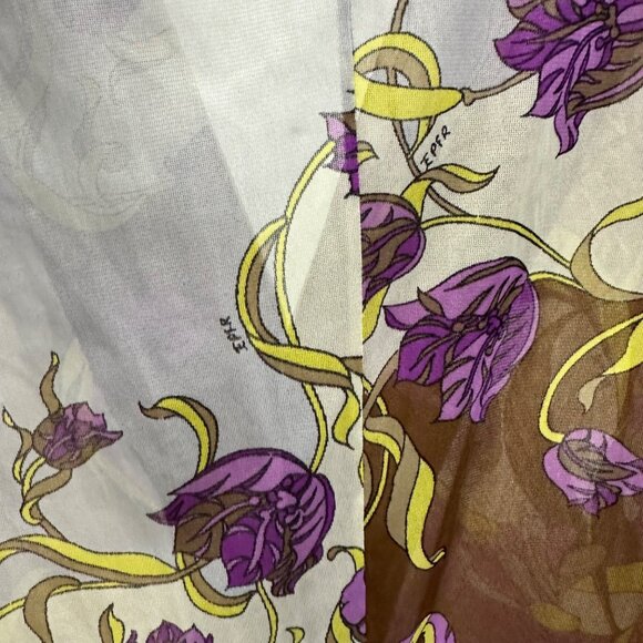 Emilio Pucci Formfit Rogers Vtg 60s Slip & Robe Set Size S/M Mod Print Sheer - Picture 12 of 16